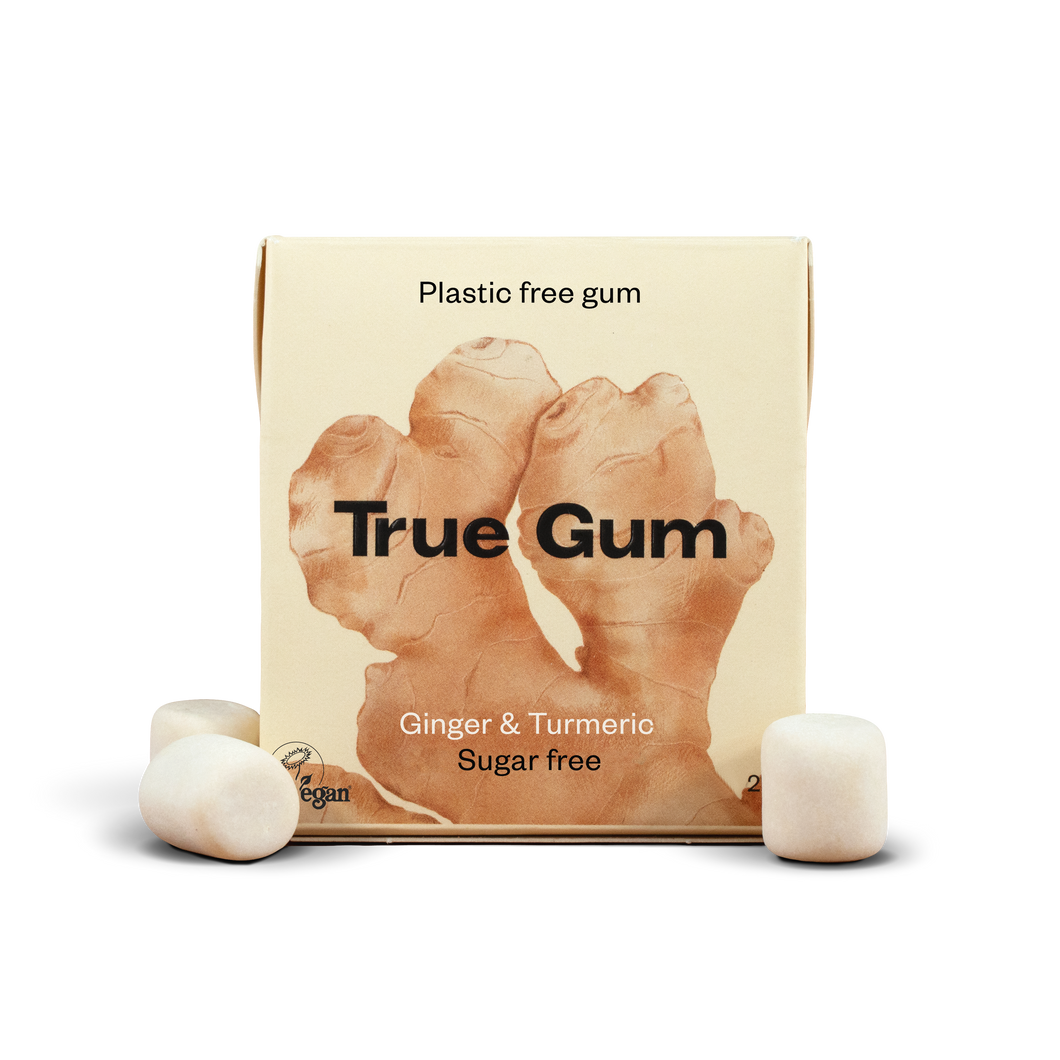 True Gum natūrali kramtomoji guma su imbieru ir ciberžole