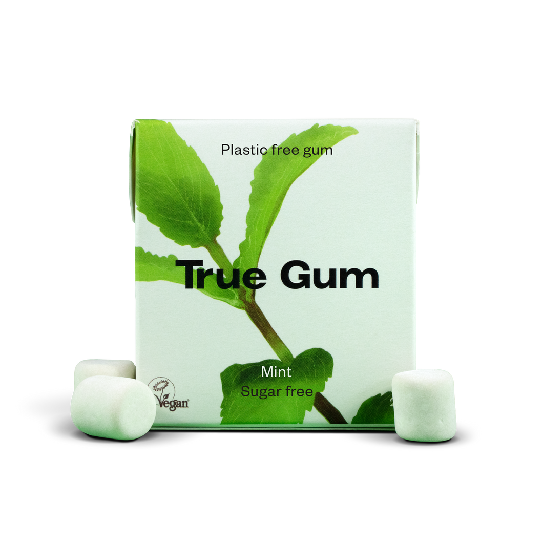 True Gum natūrali švelnaus mėtų skonio kramtomoji guma