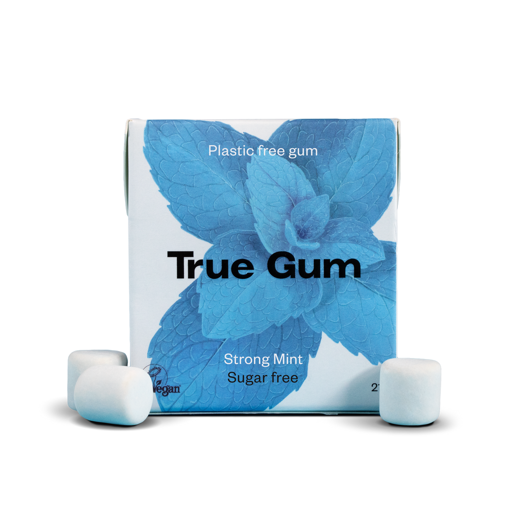 True Gum natūrali stipraus mėtų skonio kramtomoji guma