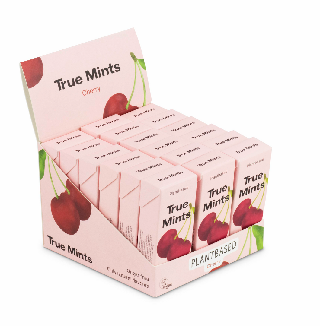 True Mints natūralios čiulpiamosios pastilės vyšnių skonio